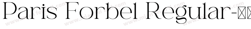 Paris Forbel Regular字体转换